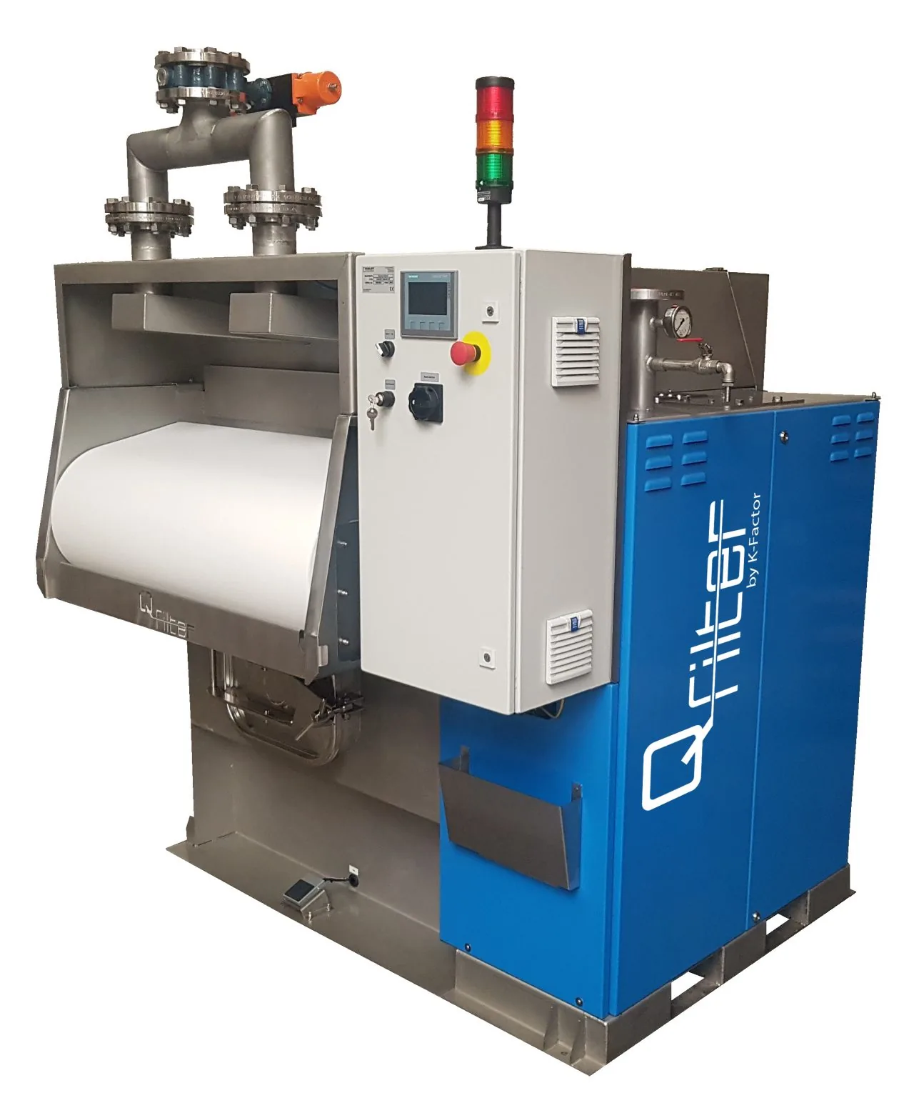 Q-Filter QF-300 active vacuum belt filter (30 m³/h) – K Factor vacuum filtration
